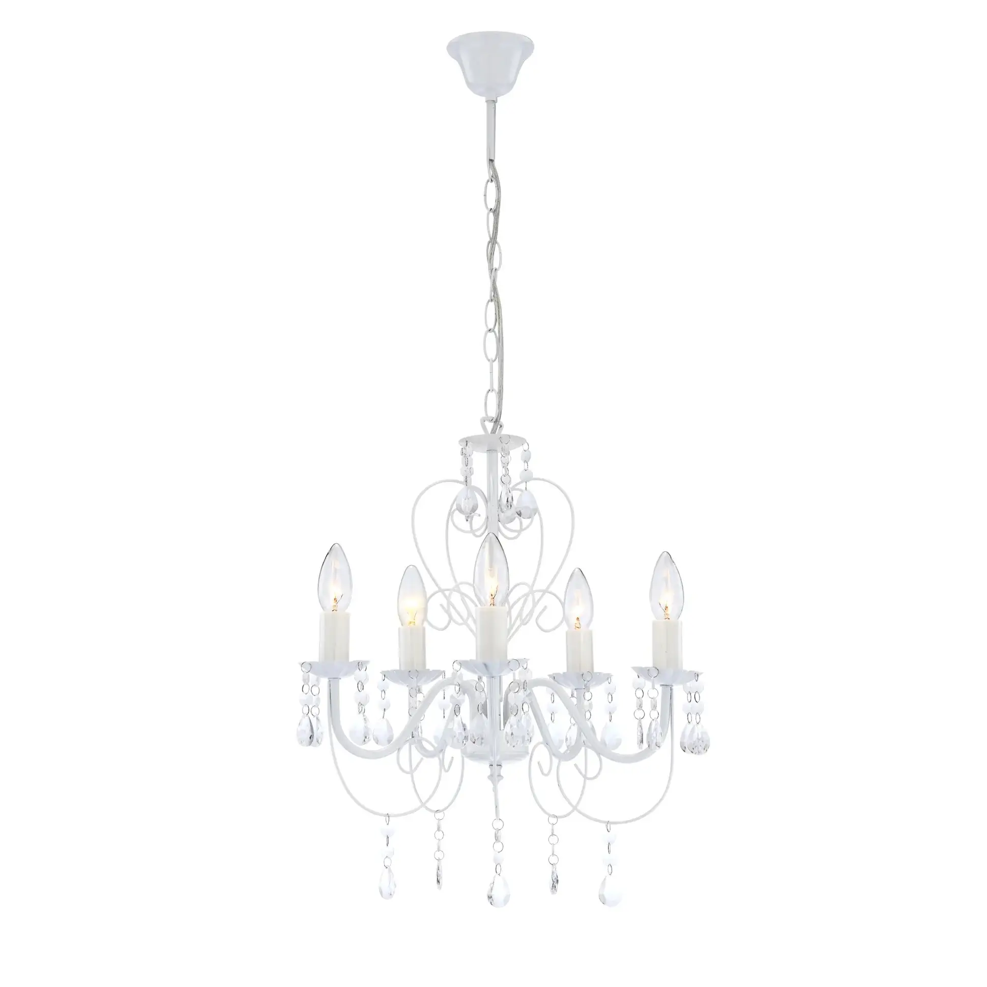 luster globo Pinja 63126-5 kristali bela