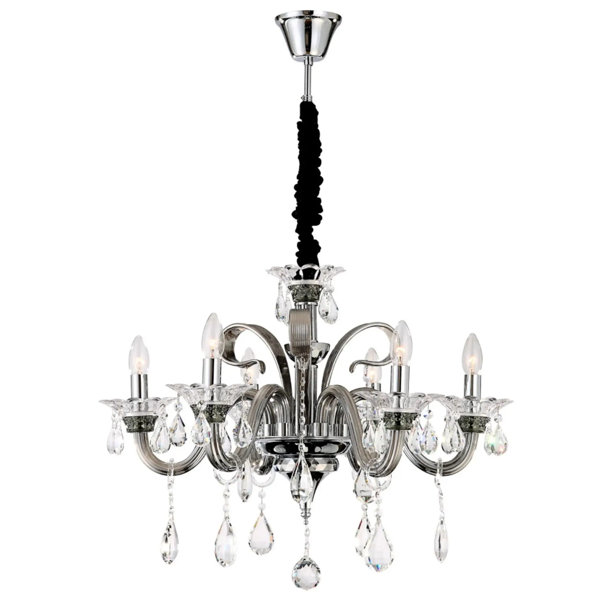 luster globo Dunja 64104-6 kristali hrom