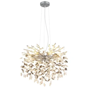 luster globo Queena 64138H1S kristali srebrna