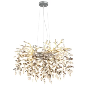 luster globo Queena 64138H2S kristali srebrna