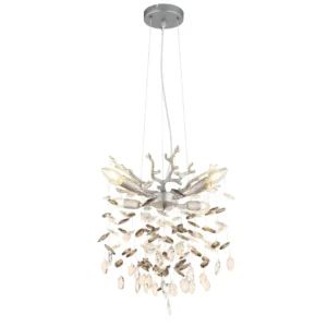 luster globo Queena 64138HS kristali srebrna