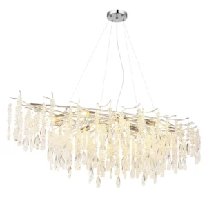 luster globo Kinga 64141H3 kristali srebrna