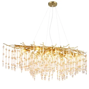 luster globo Gloria 64142H3 kristali zlatna