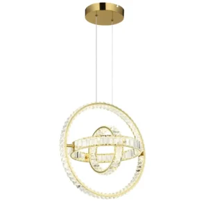 visilica globo Neil 67339-115G kristali zlatna
