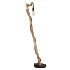 podna lampa Globo Ulleu 69029S drvo crna