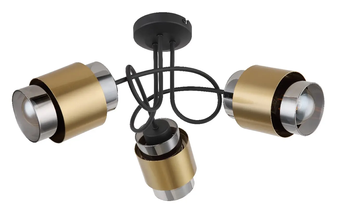 Globo Milley 15560-3D | Plafonjera | crna | 3xE27 - Slika 2