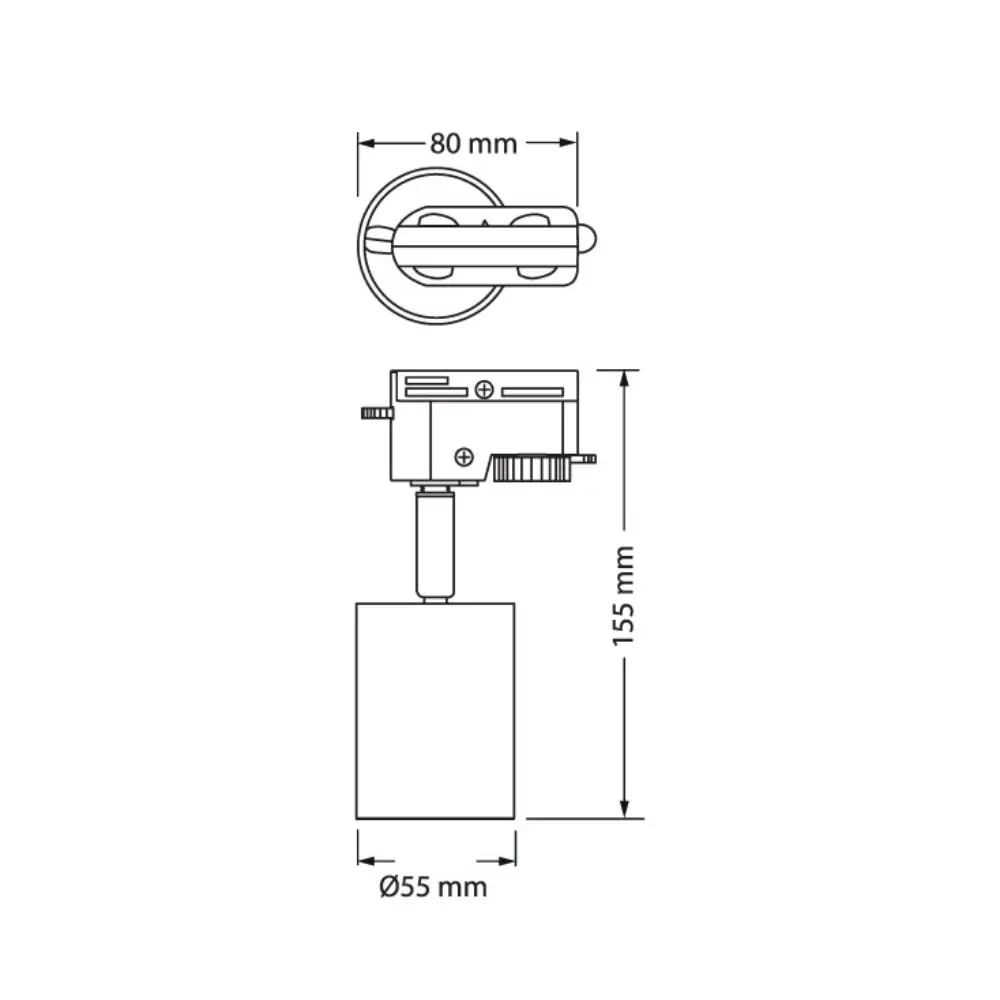 Osram Elemental 42600 | Šinski reflektor | crna | GU10 - Slika 2