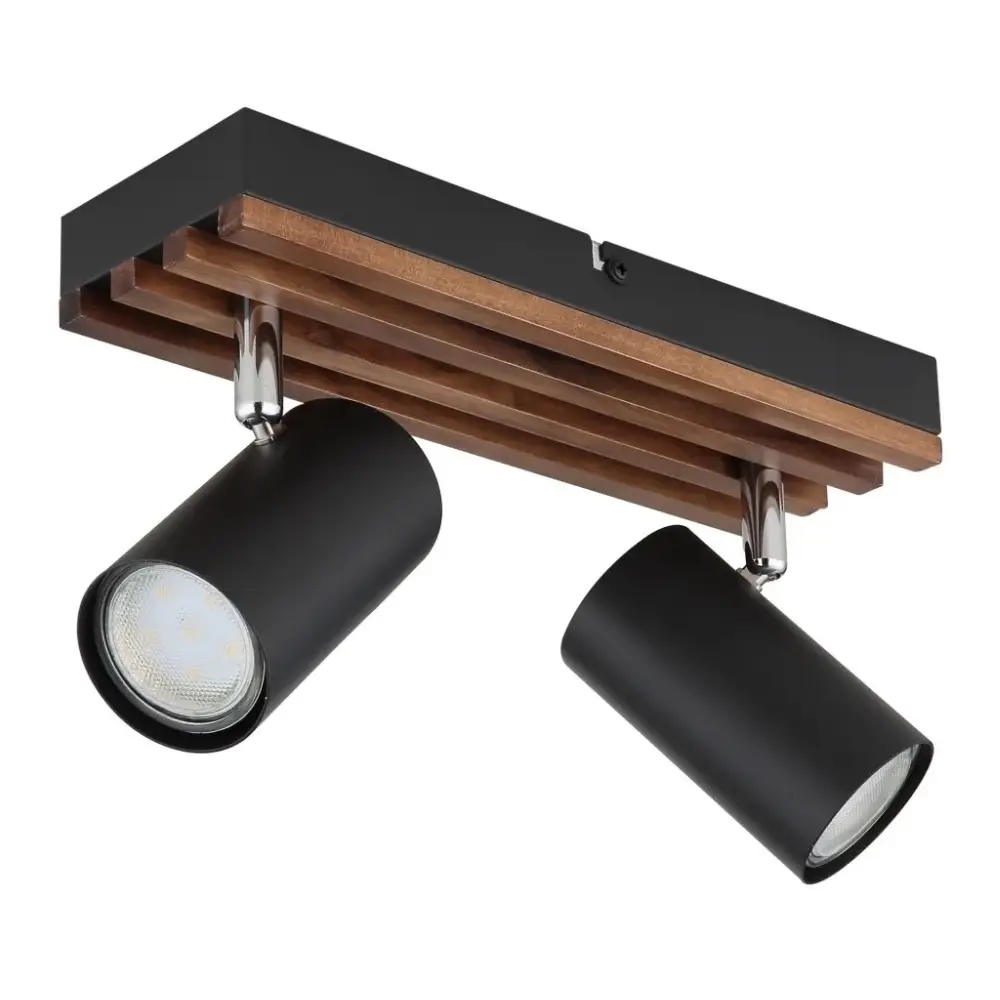 Globo Kayden 57909-2 | Spot lampa | drvo-crna | 2xGU10 - Slika 2