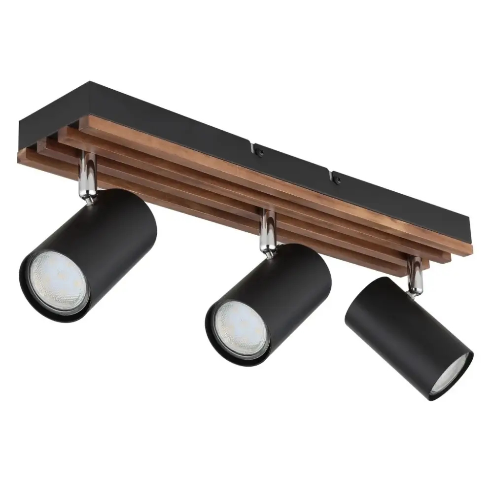 Globo Kayden 57909-3 | Spot lampa | drvo-crna | 3xGU10 - Slika 2