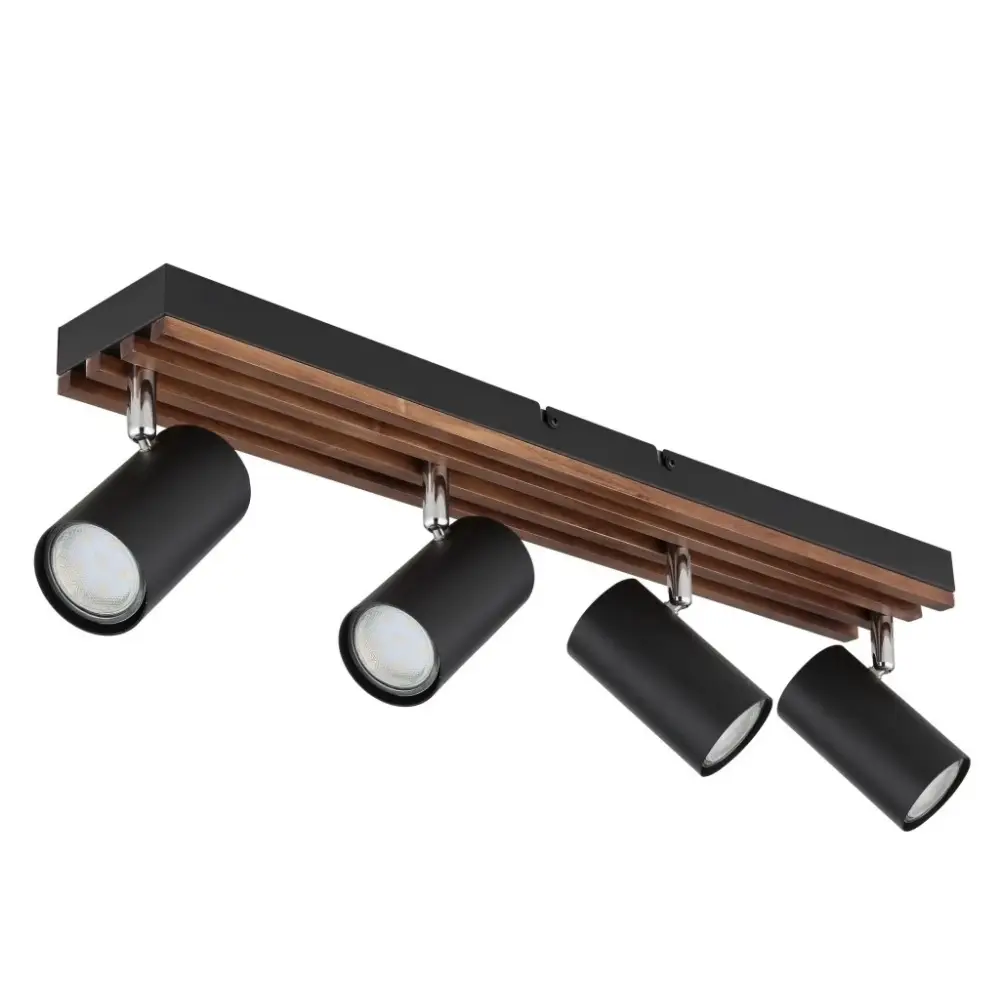 Globo Kayden 57909-4 | Spot lampa | drvo-crna | 4xGU10 - Slika 2