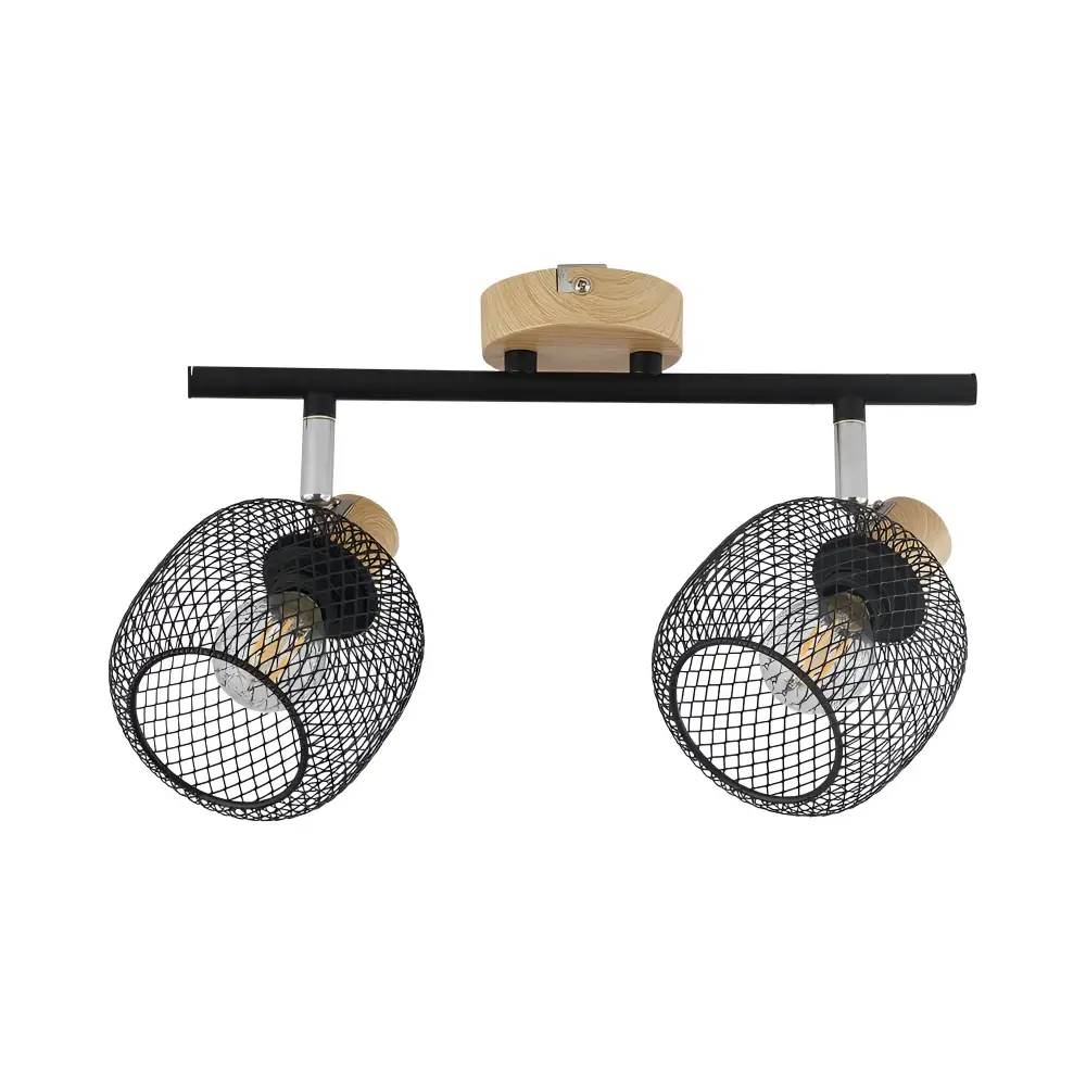 Braytron BV03-00011 | Spot lampa | drvo-crna | 2xE14 - Slika 2