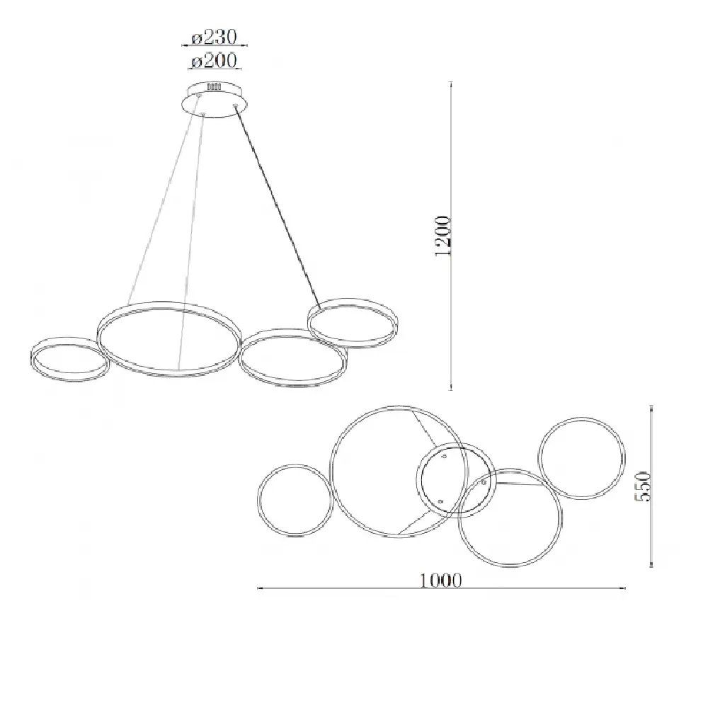 Vesta 374 | Visilica | bela | LED - Slika 2