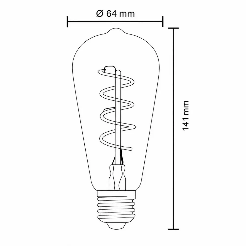 Globo Duban 11405FS | Filament sijalica | E27 | 6,5W | 2000K - Slika 3