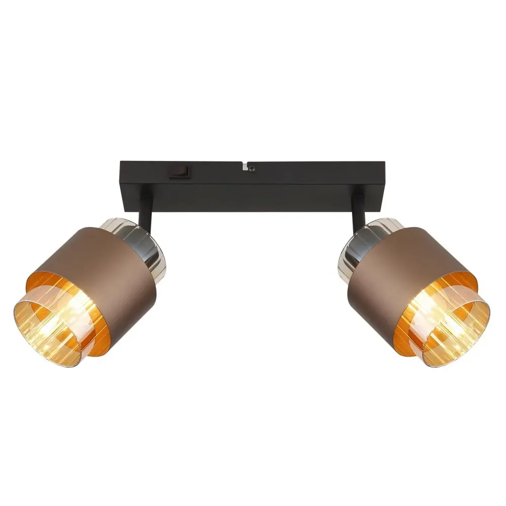 Globo Milley 15560-2C | Spot lampa | bronzana-crna | 2xE27 - Slika 3