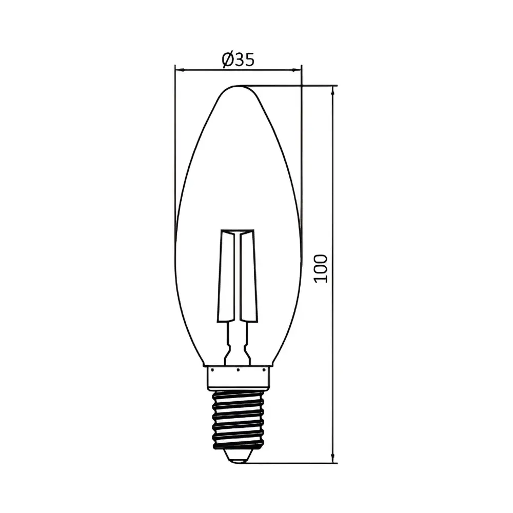 Braytron BB36-60410 | Filament sijalica | E14 | 4W | 2200K - Slika 3