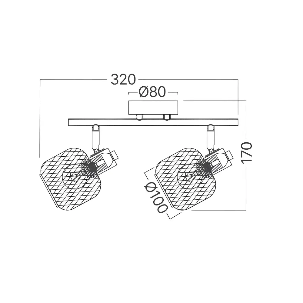 Braytron BV03-00011 | Spot lampa | drvo-crna | 2xE14 - Slika 3