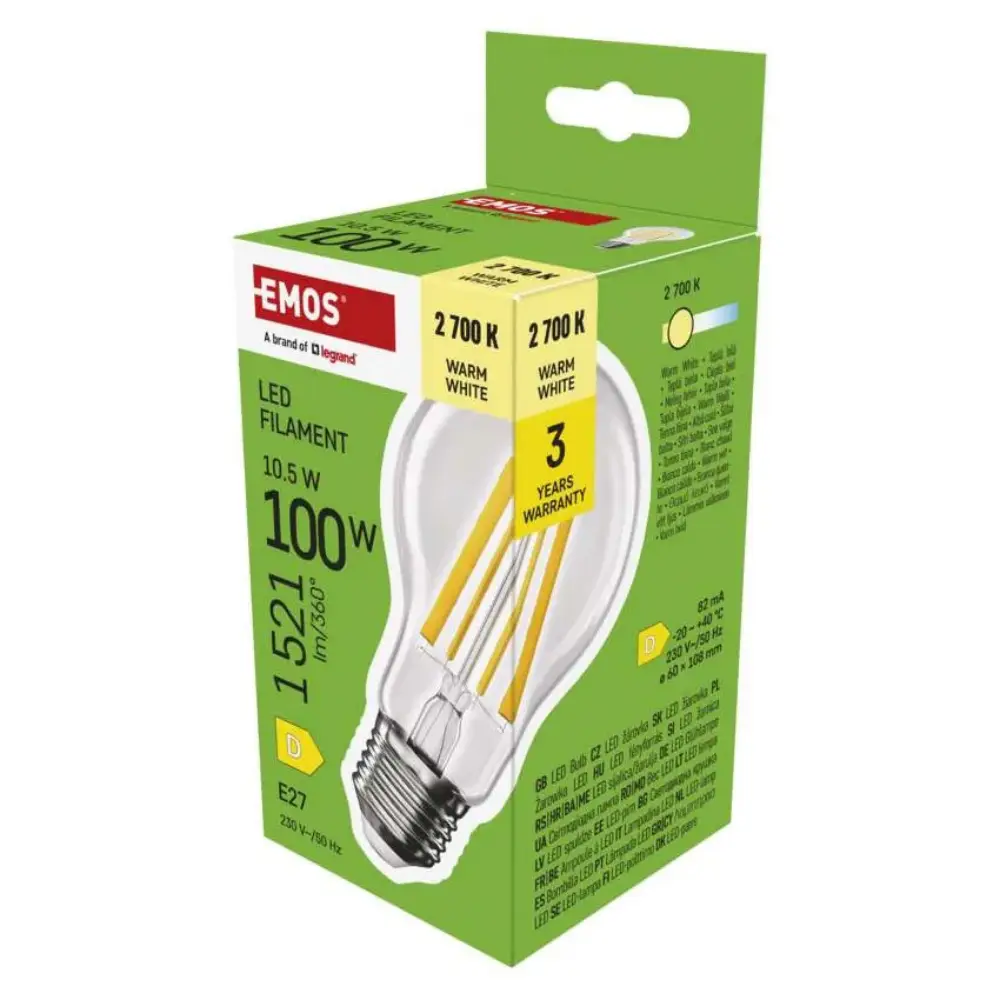 Emos ZF5D62 | Filament sijalica | E27 | 10,5W | 2700K - Slika 3