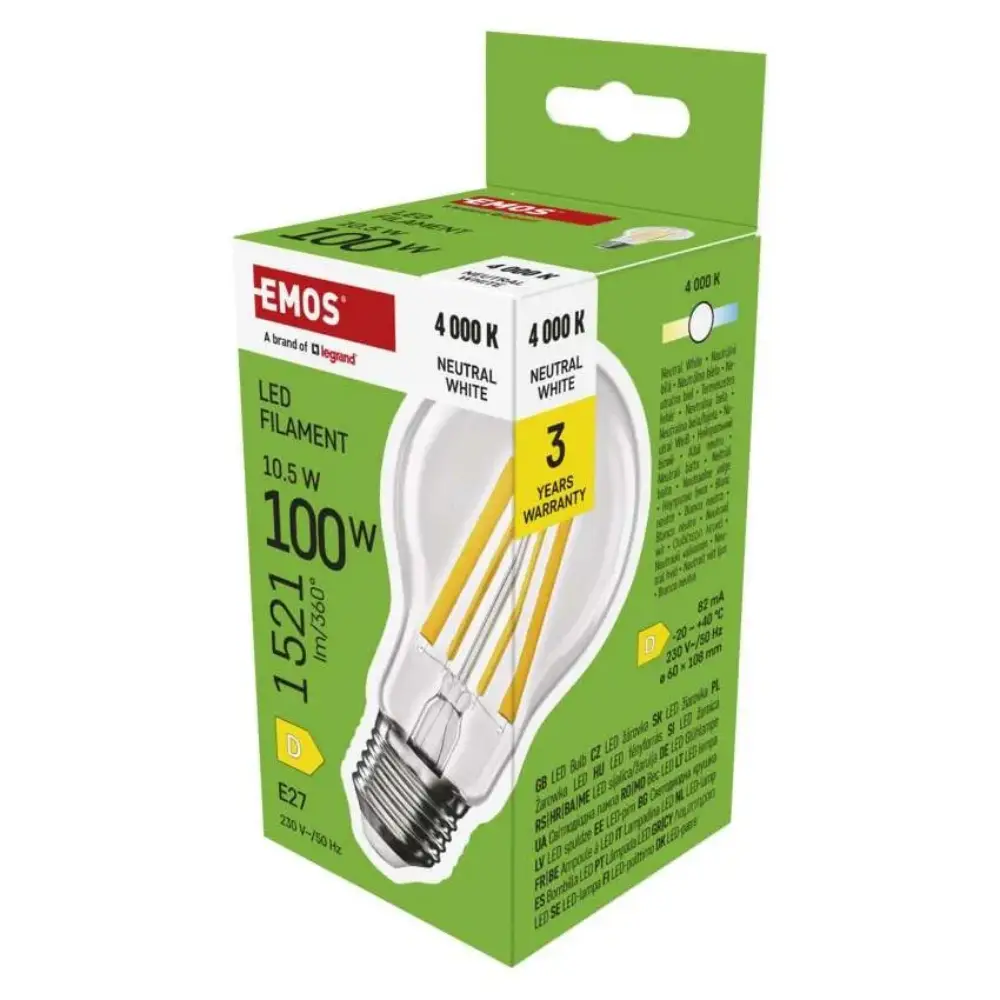 Emos ZF5D63 | Filament sijalica | E27 | 10,5W | 4000K - Slika 3