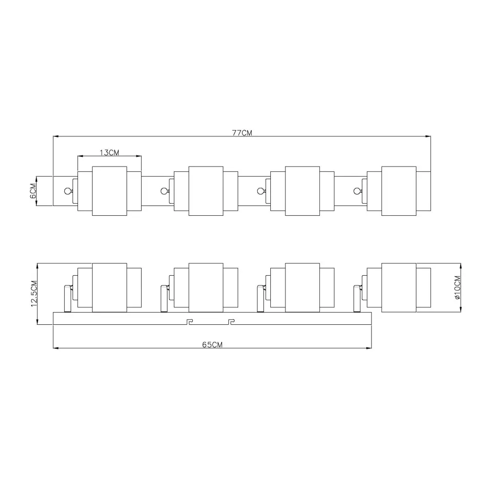 Globo Milley 15560-4C | Spot lampa | bronzana-crna | 4xE27 - Slika 4