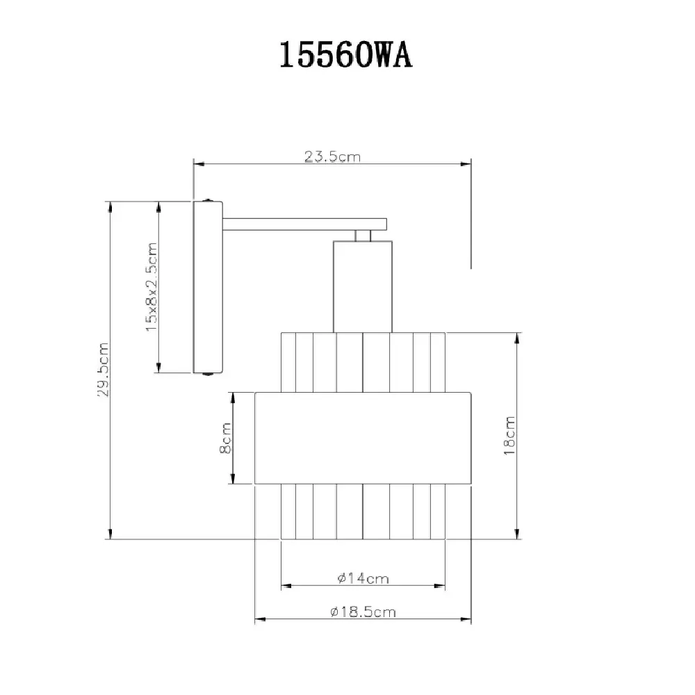 Globo Milley 15560WA | Zidna lampa | bronzana-crna | E27 - Slika 4