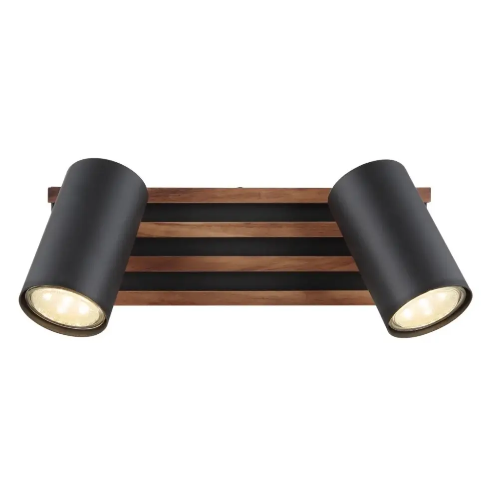 Globo Kayden 57909-2 | Spot lampa | drvo-crna | 2xGU10 - Slika 4