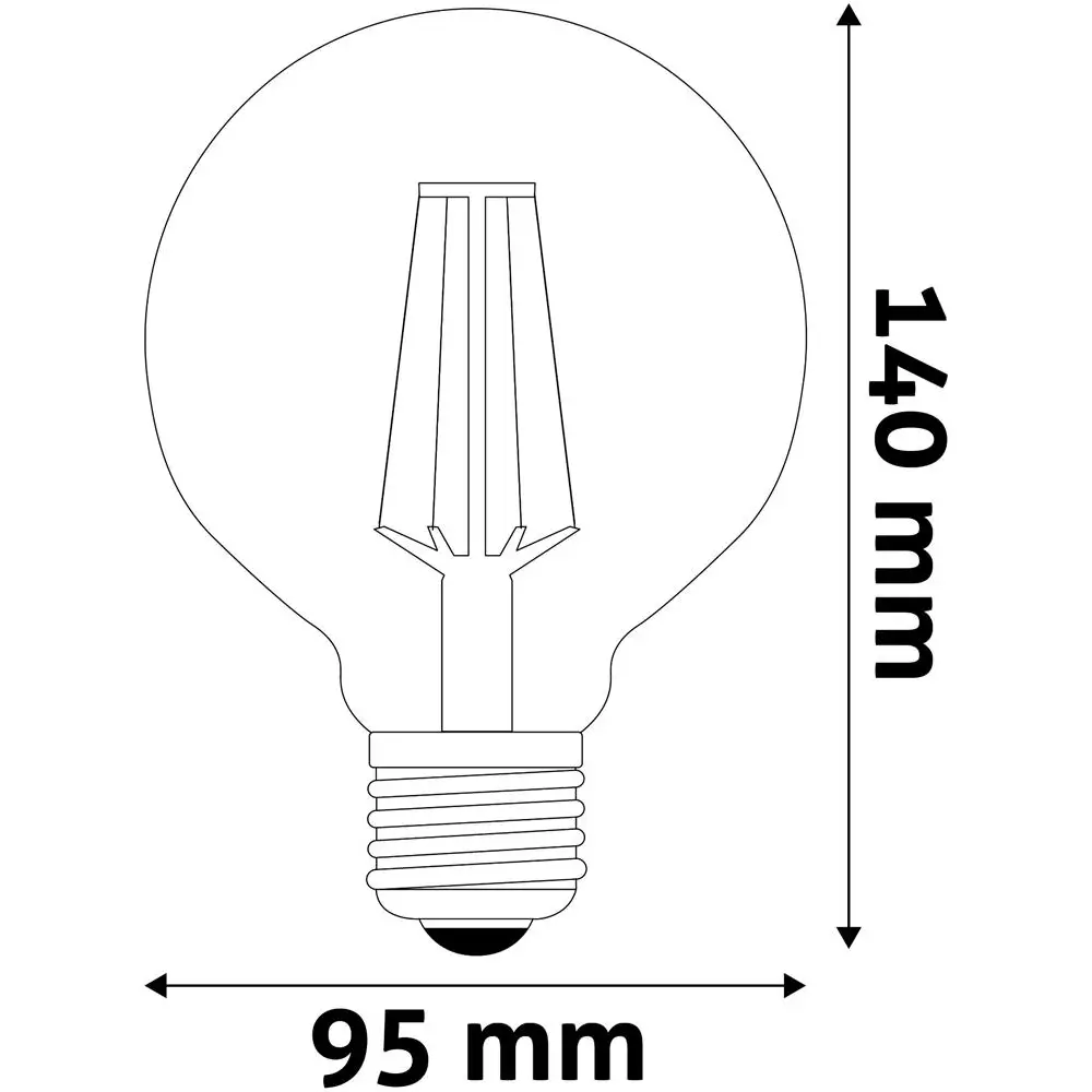 Avide ABLFG95WW | Filament sijalica | E27 | 7W | 2500K - Slika 4
