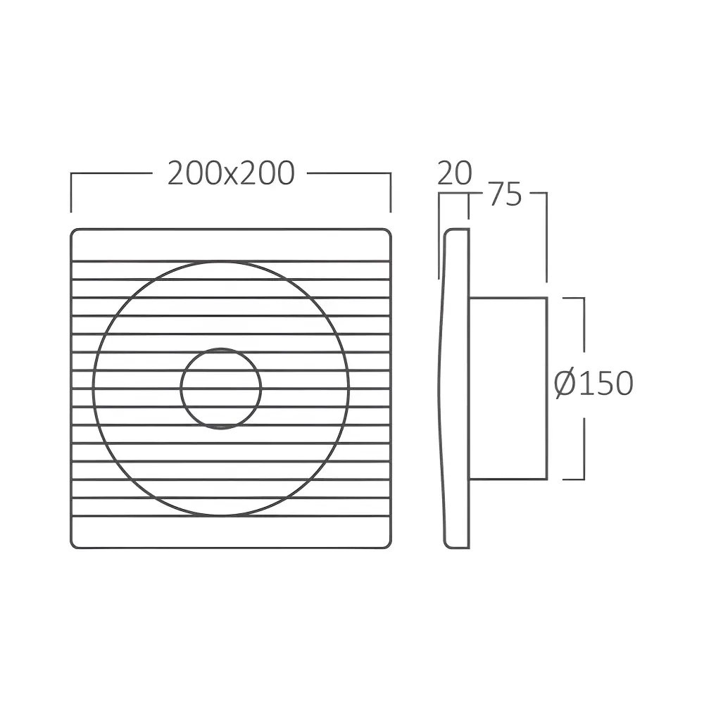 Braytron BZ01-00030 | Kupatilski ventilator | bela | Ø150 - Slika 4