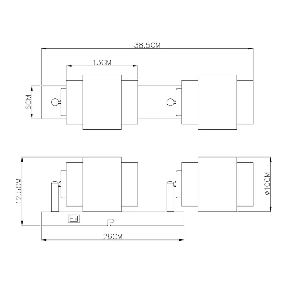Globo Milley 15560-2C | Spot lampa | bronzana-crna | 2xE27 - Slika 5