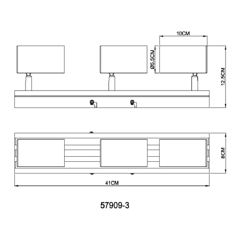 Globo Kayden 57909-3 | Spot lampa | drvo-crna | 3xGU10 - Slika 5