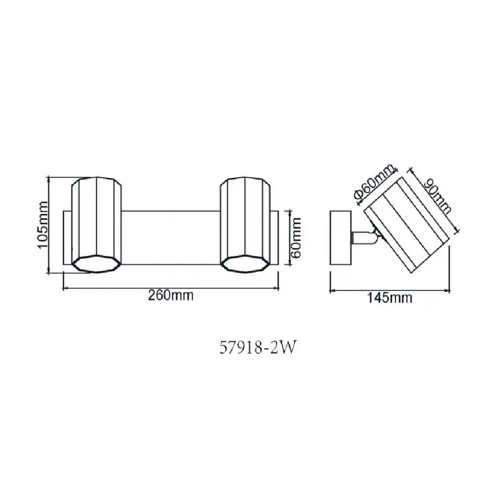 Globo James 57918-2W | Spot lampa | bela | 2xGU10 - Slika 5