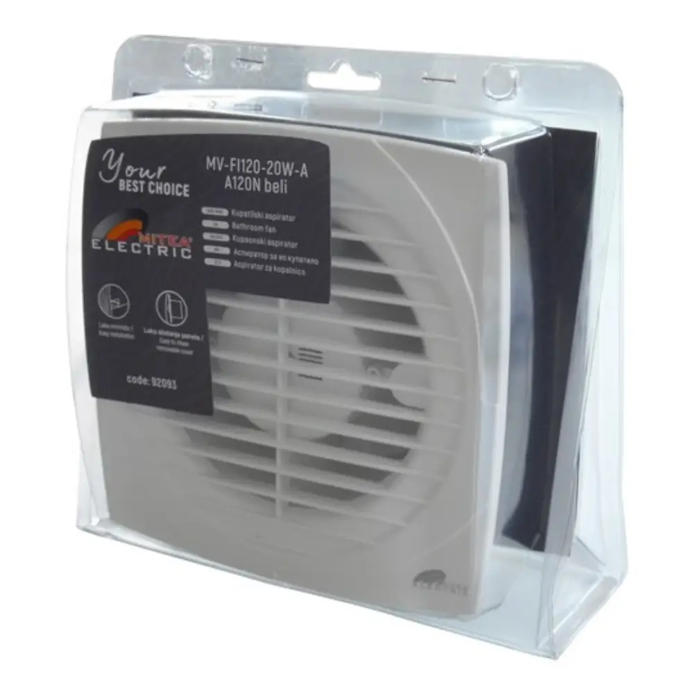 Mitea MV-FI120 | Kupatilski ventilator | bela | Ø120 - Slika 5