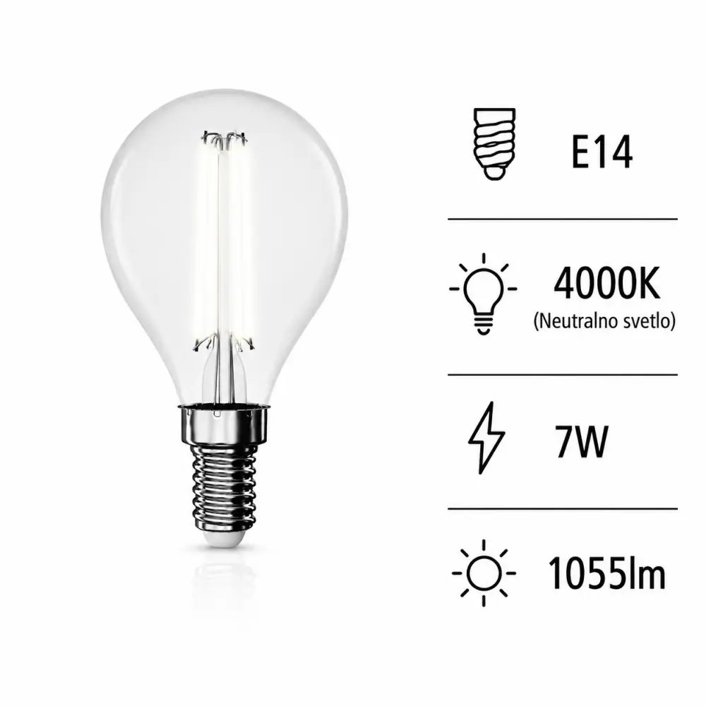 Emos ZF1D53 | Filament sijalica | E14 | 7W | 4000K - Slika 5