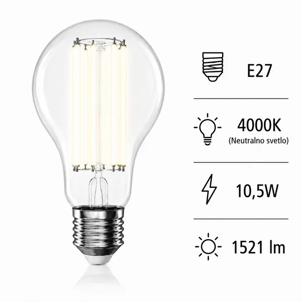 Emos ZF5D63 | Filament sijalica | E27 | 10,5W | 4000K - Slika 5