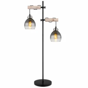 1. Podna lampa Globo Ryan 15628-2S crna drvo