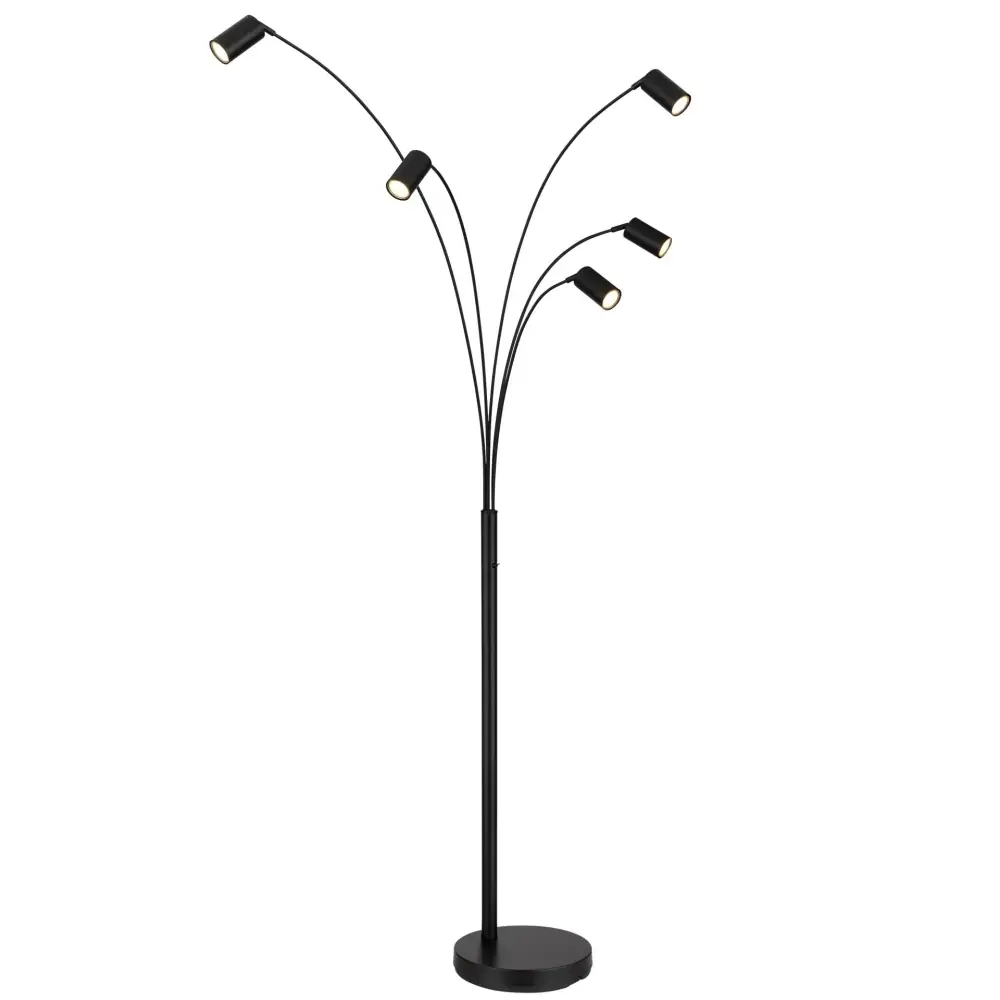 1. podna lampa Globo Robby 57910-5S crna