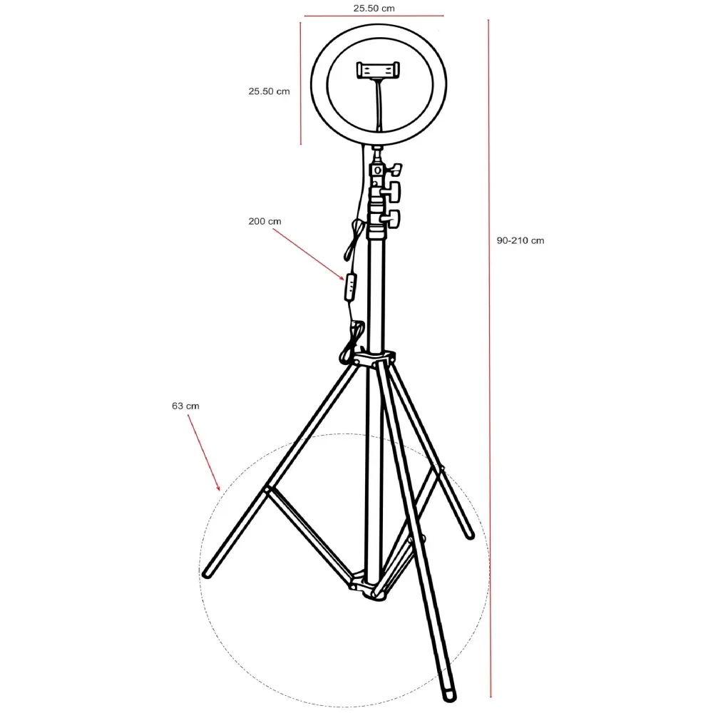 14. podna lampa Globo Delgado 25897 crna