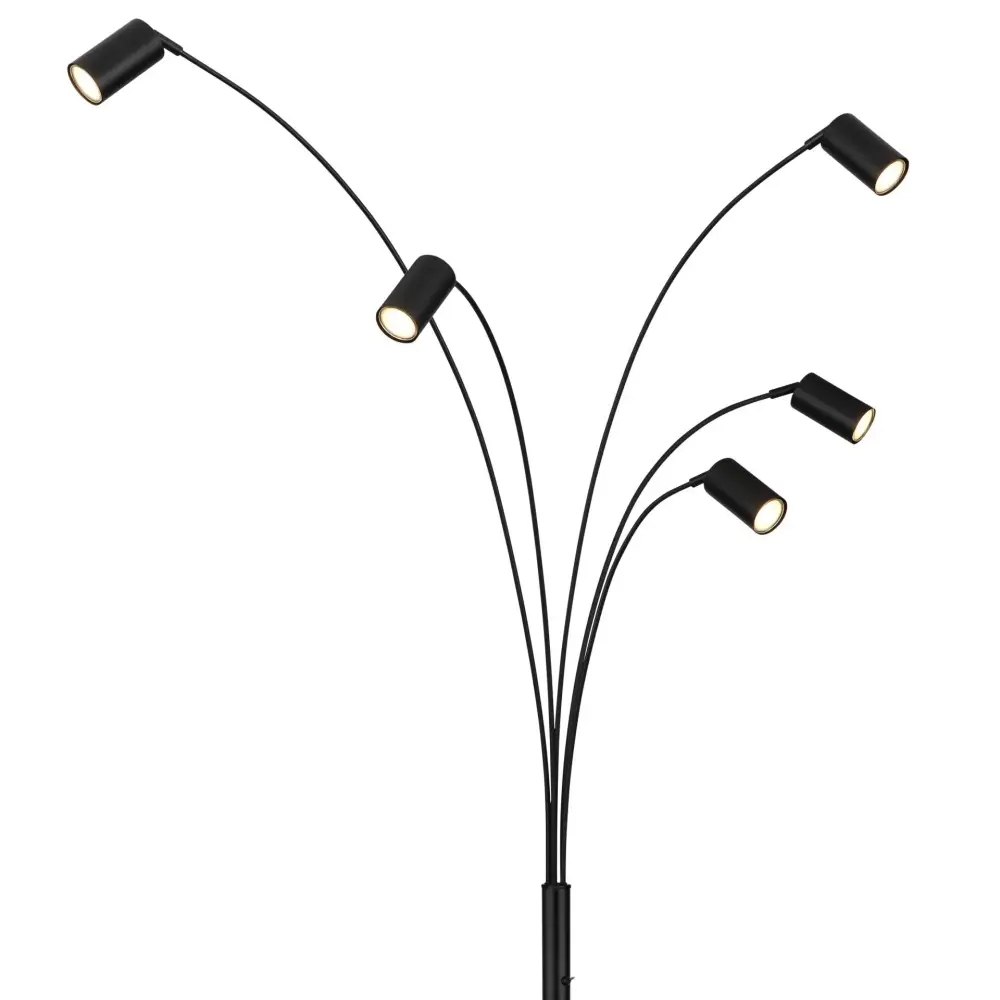 3. podna lampa Globo Robby 57910-5S crna