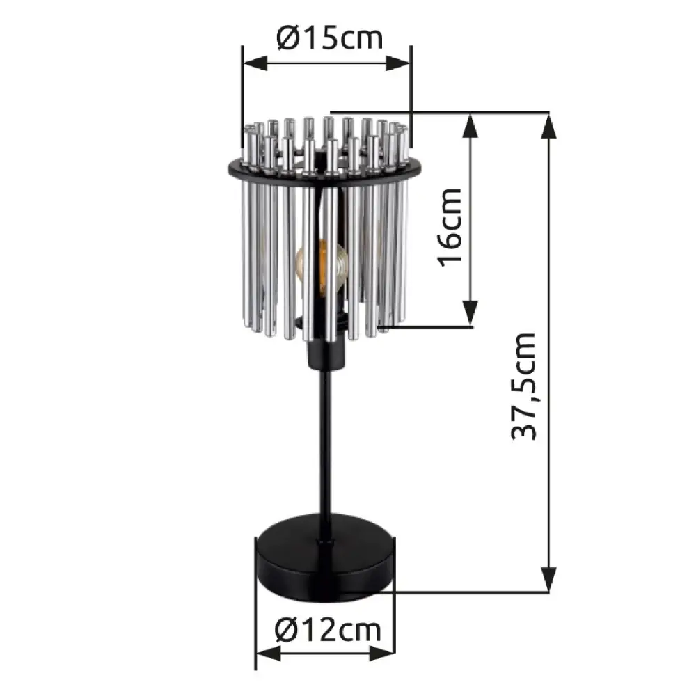 4. podna lampa Globo Gorley 15698T crna