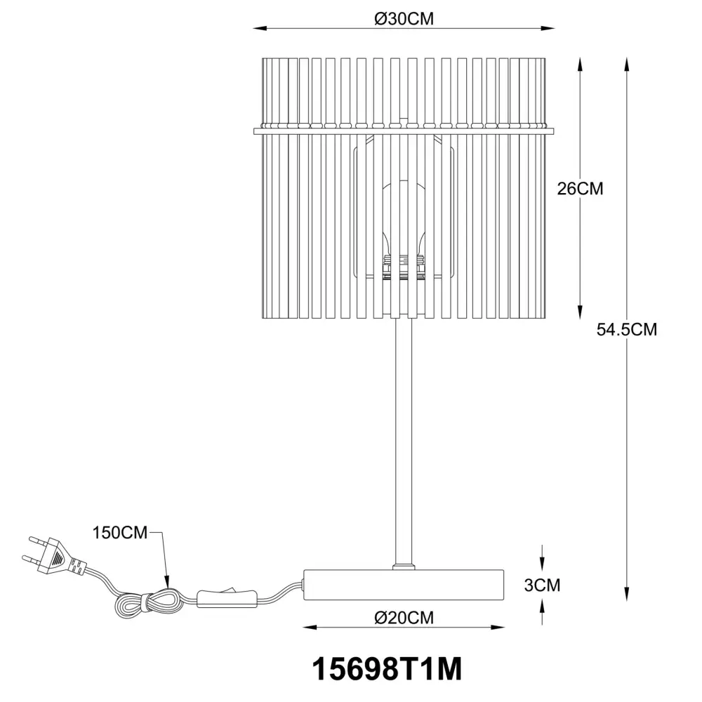 4. podna lampa Globo Gorley 15698T1M zlatna
