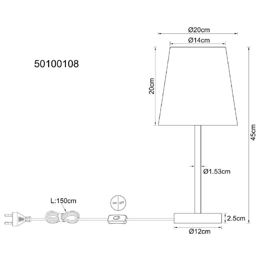 4. podna lampa Globo Joris 50100108 siva