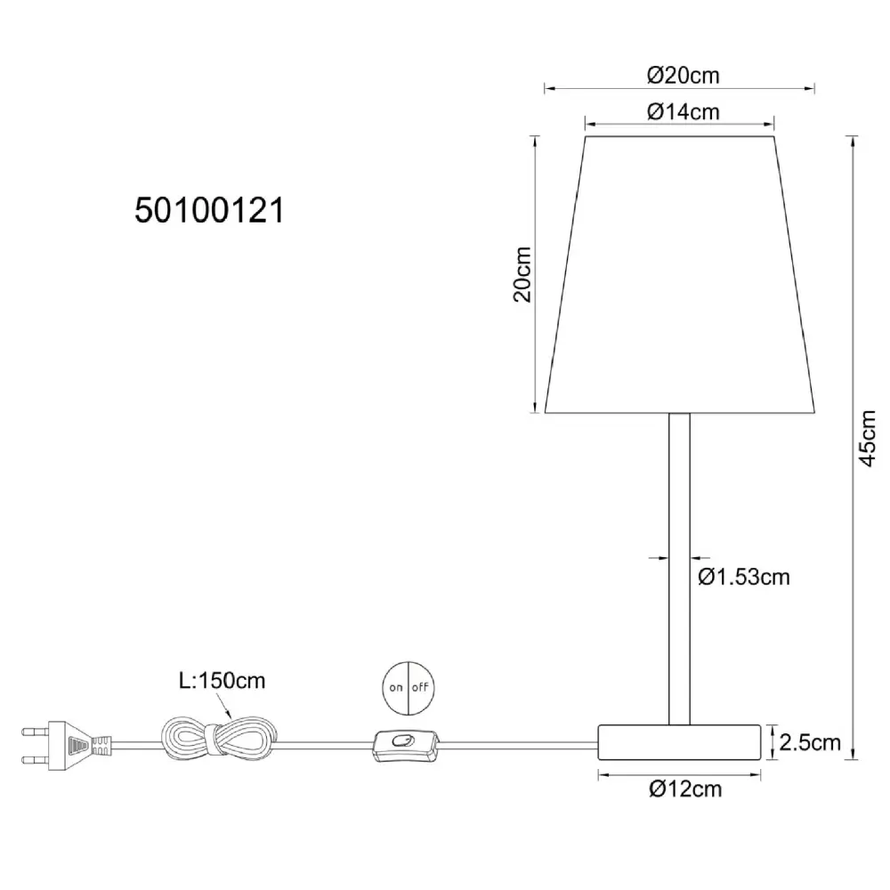 4. podna lampa Globo Joris 50100121 siva