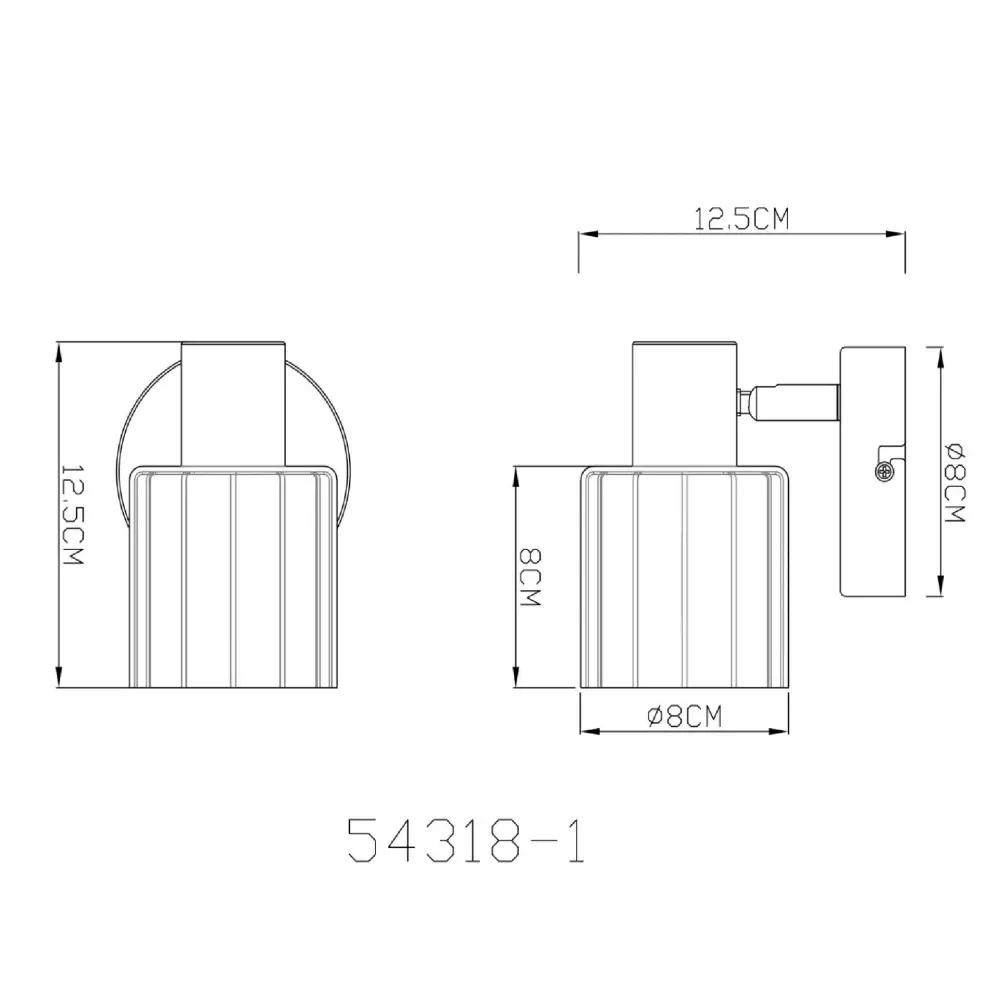 4. spot lampa Globo Walton 54318-1 tamno braon