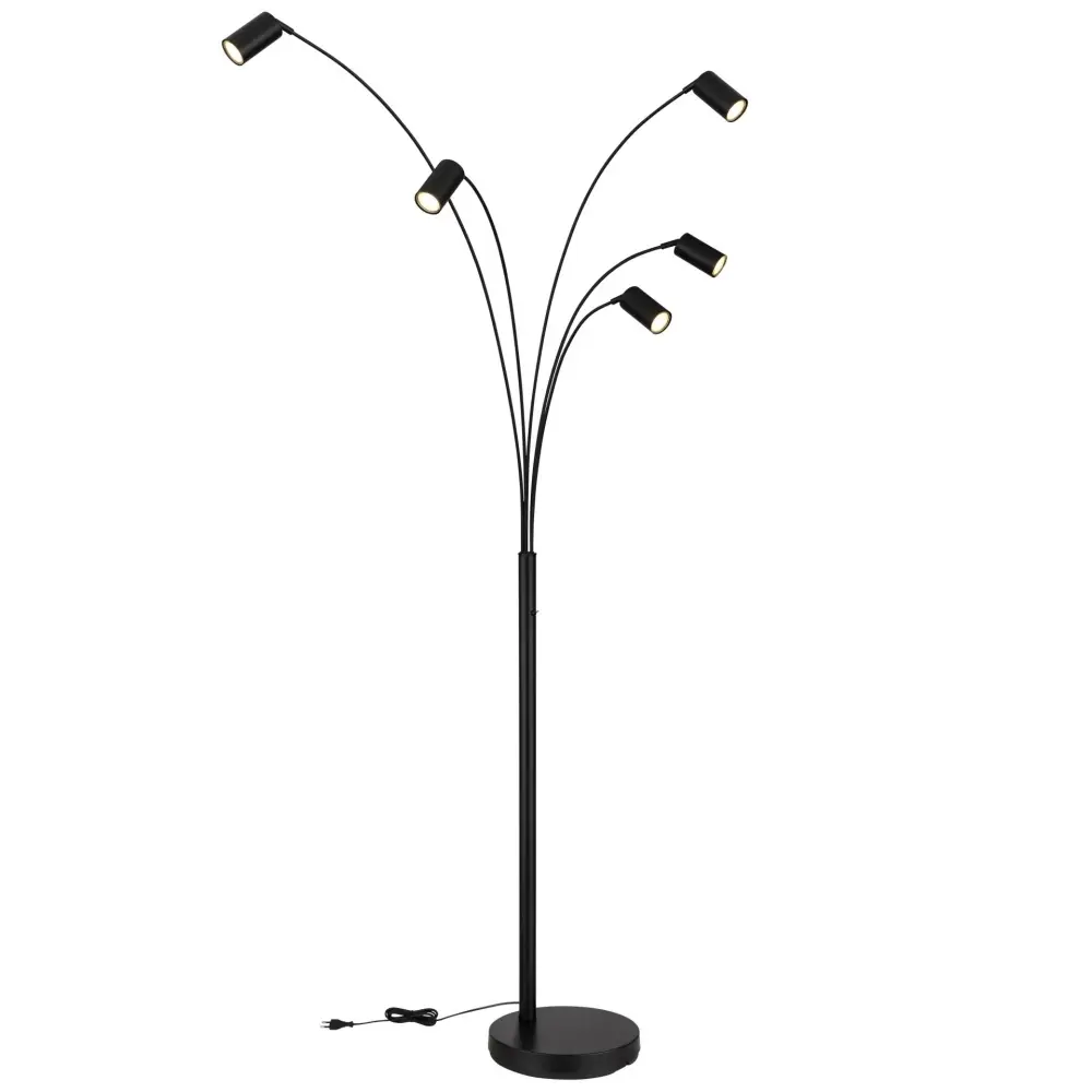 4. podna lampa Globo Robby 57910-5S crna