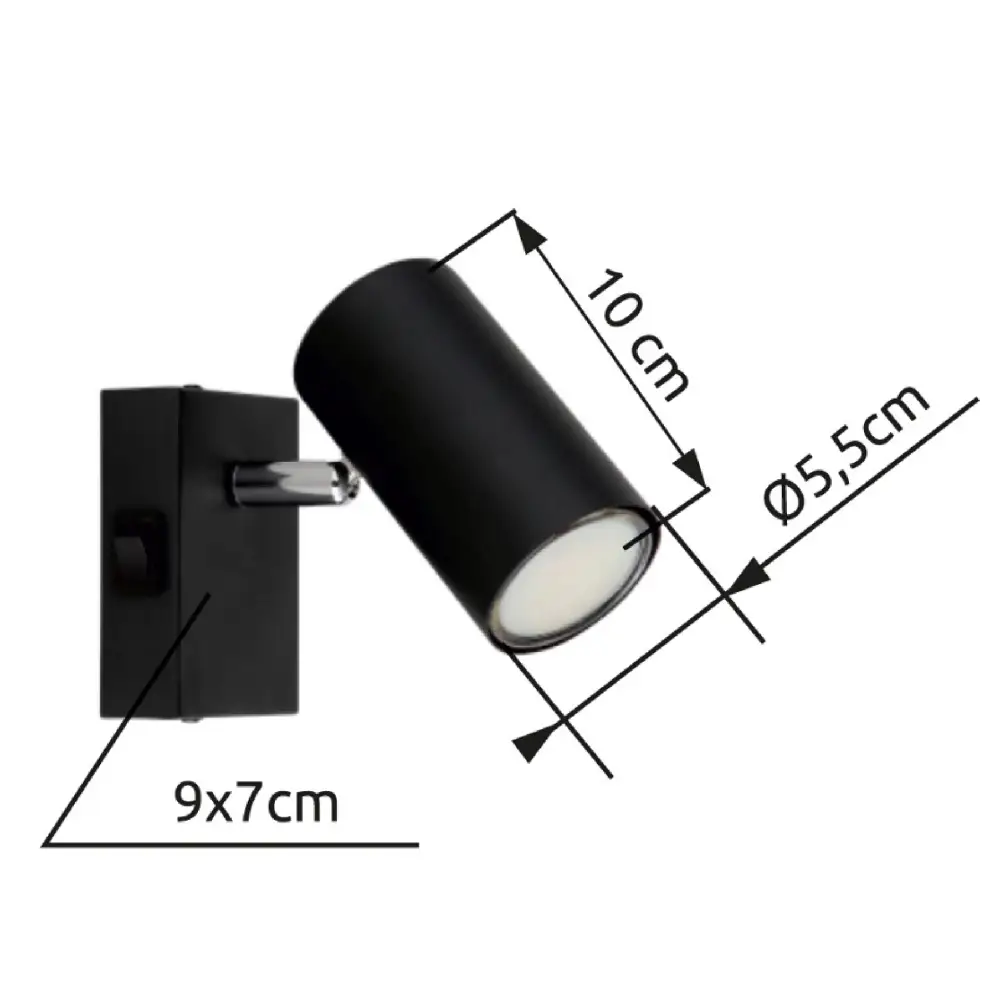 4. spot lampa Globo Robby 57911-1B crna