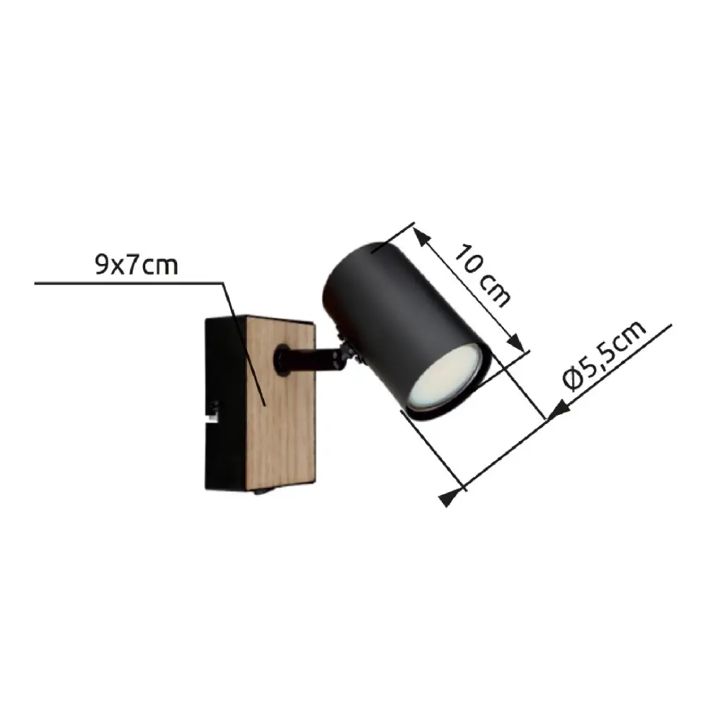 4. spot lampa Globo Robby 57911-1BW crna