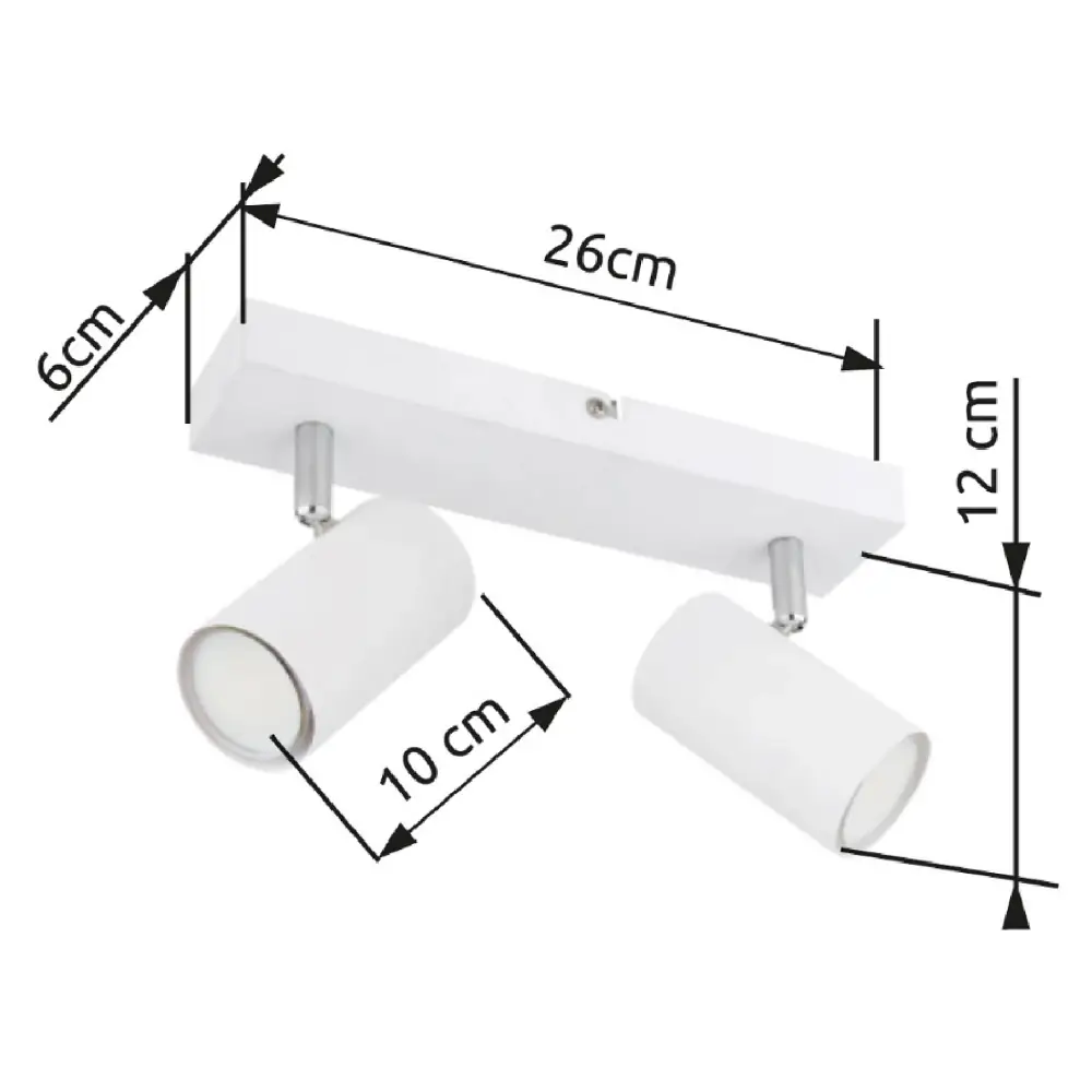 4. spot lampa Globo Robby 57911-2W bela