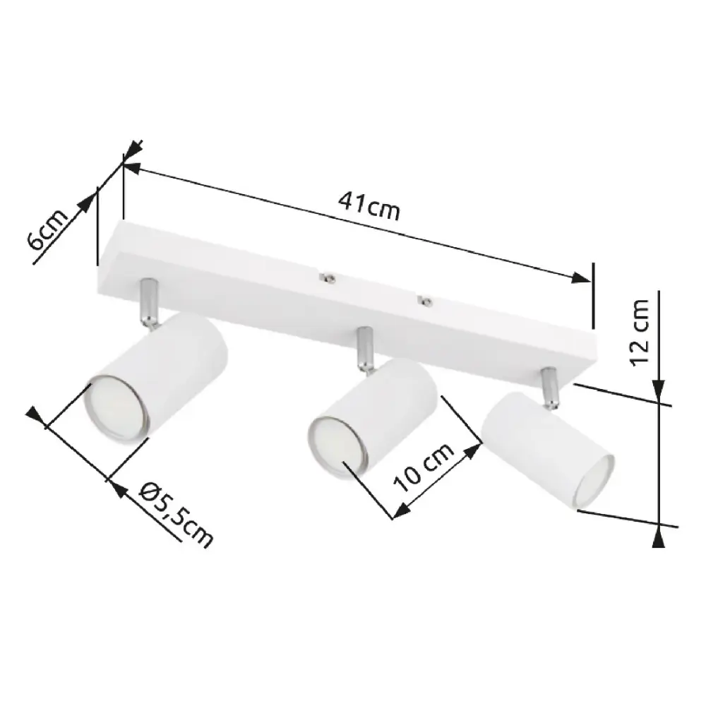 4. spot lampa Globo Robby 57911-3W bela