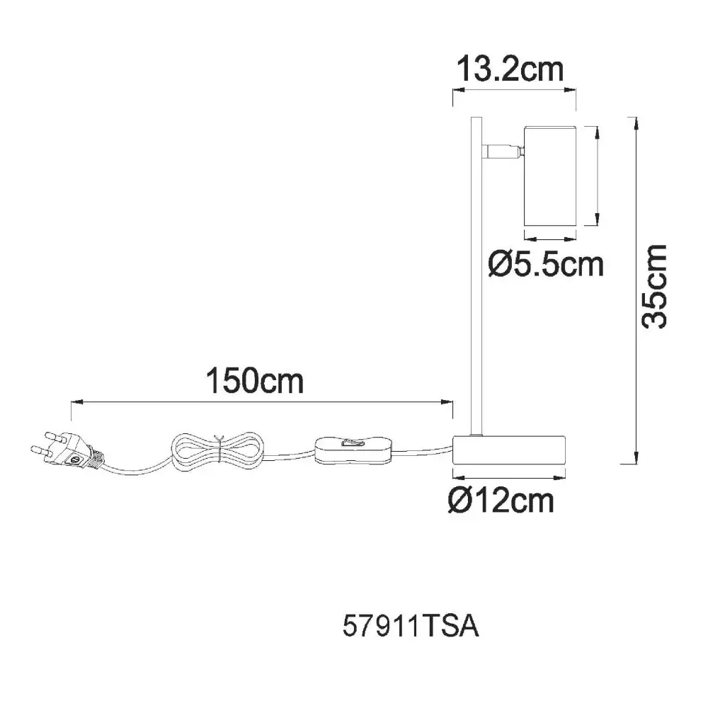 4. podna lampa Globo Robby 57911TSA siva