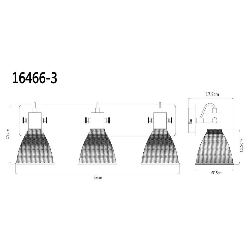 5. spot lampa Globo Lyndon 16466-3 braon