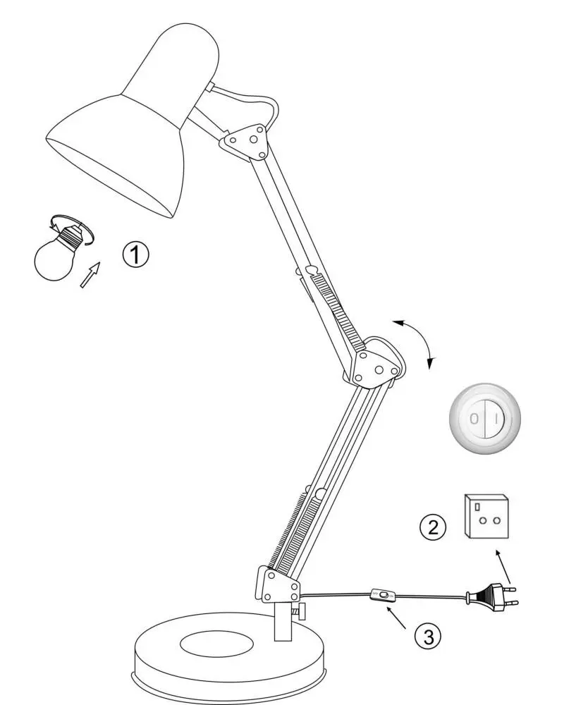 stona lampa Globo Famous 24880 crna
